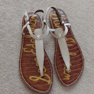 Sam Edelman Shoes - Sam Edelman White Leather Gigi Sandals - Like New Sam Edelman Shoes - Sam Edelman White Leather Gigi Sandals - Like New